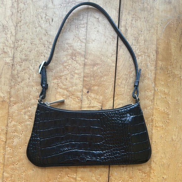 Express genuine leather crocodile print mini shoulder bag - Picture 1 of 7